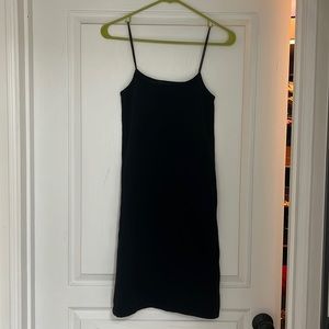 Black mini knit dress